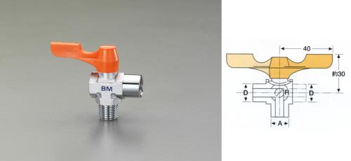 アソー（ASOH） R 1/4”xG 1/4” ミニボールバルブ BM-3022