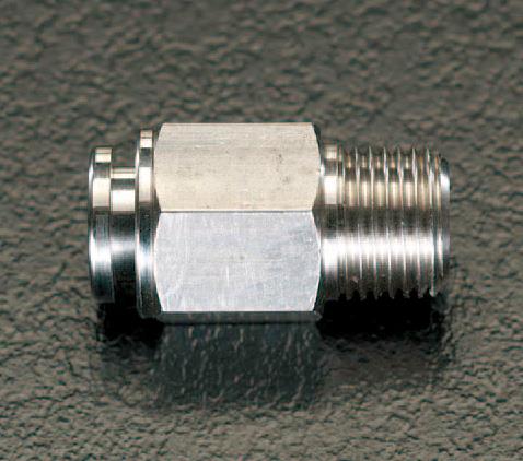 アオイ R 1/4”x 8mm ユニオン(ﾊｰﾌ /ｽﾃﾝﾚｽ製) USH-082