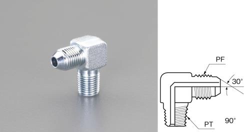 ESCO（エスコ） G 3/4”xR 3/4”/90ﾟ ニップル(油圧用) EA425GC-6