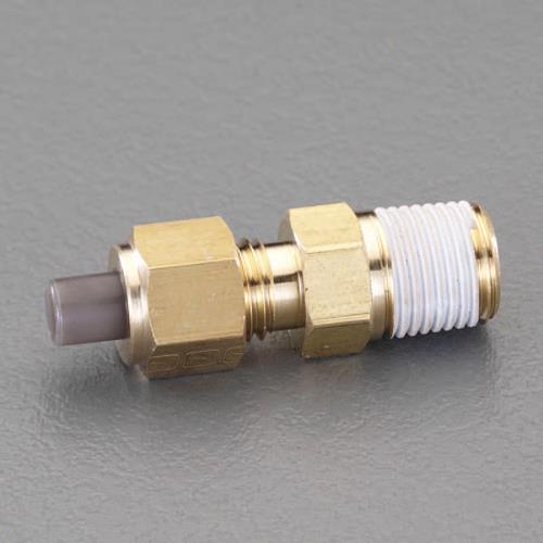 ESCO（エスコ） R 1/4”x 6mm ユニオン(ﾊｰﾌ/黄銅製) EA425LA-63
