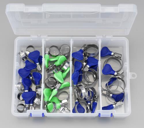 ESCO（エスコ） 8- 32mm 手締めホースｸﾗﾝﾌﾟｾｯﾄ(ｽﾃﾝﾚｽ製) EA463HB-100