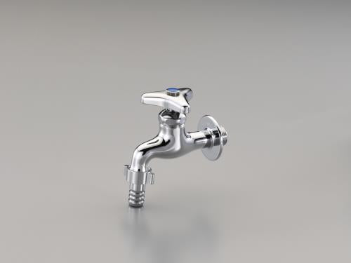 カクダイ PJ 1/2” ホースニップル付横水栓(寒冷地用) 7030KK-13