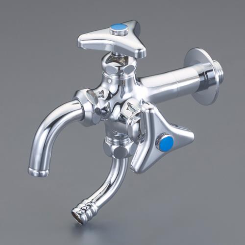 カクダイ PJ1/2” 双口胴長水栓 704-113-13