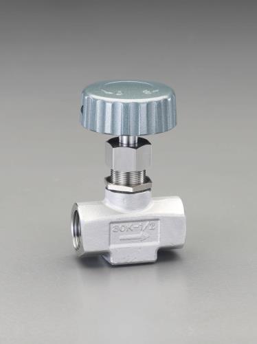 ESCO（エスコ） Rc 1/8” ニードルバルブ(ｽﾃﾝﾚｽ製) EA470CM-1