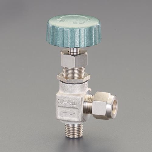 ESCO（エスコ） 3/8”xR1/4” ﾆｰﾄﾞﾙﾊﾞﾙﾌﾞ(ｱﾝｸﾞﾙ型/ｽﾃﾝﾚｽ製) EA470CN-602