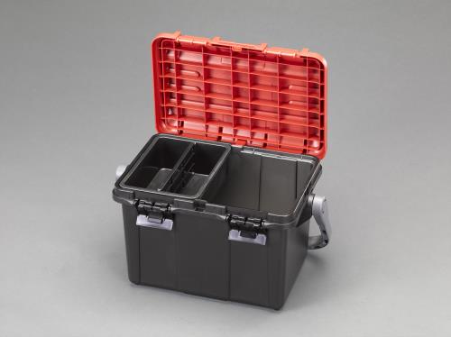 ESCO（エスコ） 280x465x280mm 収納ケース(ﾚｯﾄﾞ/ﾌﾞﾗｯｸ) EA505-8