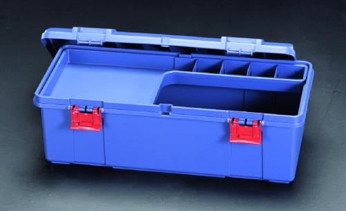 ESCO（エスコ） 697x330x250mm 工具箱(中皿付/青) EA505K-690