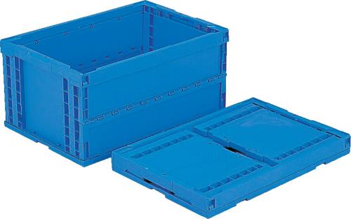 ESCO（エスコ） 649x439x327mm/76.5L 折畳コンテナ(青) EA506AA-18