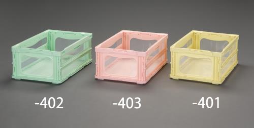 ESCO（エスコ） 530x366x221mm/35.5L 折畳コンテナ(緑) EA506AA-402