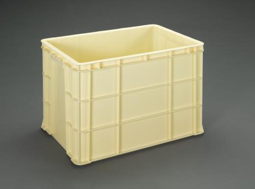 ESCO（エスコ） 656x456x470mm/112L  コンテナ(ｸﾘｰﾑ) EA506AF-52