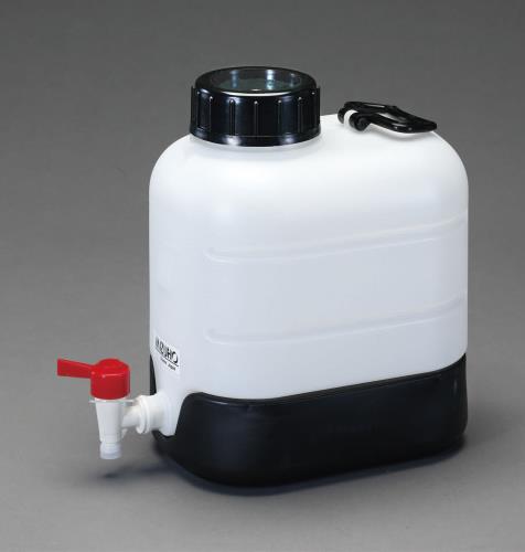 瑞穂化成工業 10L ポリ容器(底部傾斜･ｺｯｸ付) 2100