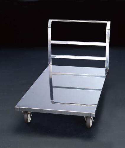ESCO（エスコ） 900x600mm/500kg 運搬車(ﾌﾞﾚｰｷ付/ｽﾃﾝﾚｽ製) EA520BS-11