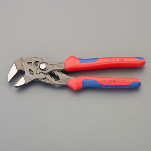 KNIPEX（ｸﾆﾍﾟｯｸｽ） 40mm/180mm プライヤーレンチ(ｸﾞﾘｯﾌﾟ付) 8602180