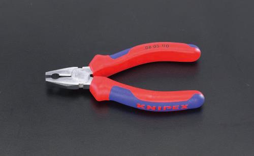 KNIPEX（ｸﾆﾍﾟｯｸｽ） 110mm ミニペンチ(ｸﾞﾘｯﾌﾟ付･ﾒｯｷ) 0805110