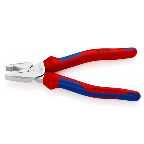 KNIPEX（ｸﾆﾍﾟｯｸｽ） 200mm 電工ペンチ(ｸﾞﾘｯﾌﾟ付･偏芯型/ﾒｯｷ) 0205200