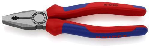 KNIPEX（ｸﾆﾍﾟｯｸｽ） 200mm 電工ペンチ(ｸﾞﾘｯﾌﾟ付) 0302200