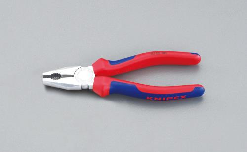 KNIPEX（ｸﾆﾍﾟｯｸｽ） 180mm 電工ペンチ(ｸﾞﾘｯﾌﾟ付/ﾒｯｷ) 0305180