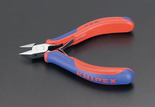 KNIPEX（ｸﾆﾍﾟｯｸｽ） 115mm 精密用ニッパー(ﾊﾞﾈ付/斜刃) 7732115