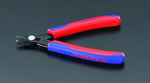 KNIPEX（ｸﾆﾍﾟｯｸｽ） 125mm 精密用ニッパー(ｸﾞﾘｯﾌﾟ付) 7861125