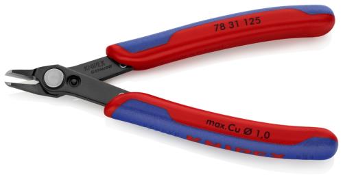 KNIPEX（ｸﾆﾍﾟｯｸｽ） 125mm 精密用ニッパー(ｸﾞﾘｯﾌﾟ付) 7831125