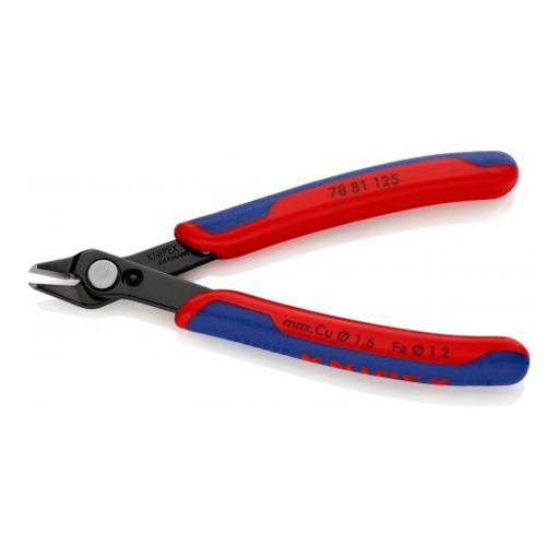 KNIPEX（ｸﾆﾍﾟｯｸｽ） 125mm 精密用ニッパー(ｸﾞﾘｯﾌﾟ付) 7881125