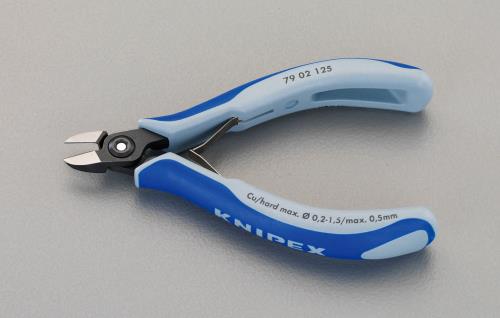 KNIPEX（ｸﾆﾍﾟｯｸｽ） 125mm 精密用ニッパー(ｸﾞﾘｯﾌﾟ･ﾊﾞﾈ付) 7902125