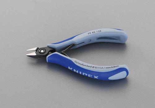 KNIPEX（ｸﾆﾍﾟｯｸｽ） 125mm 精密用ニッパー(ｸﾞﾘｯﾌﾟ･ﾊﾞﾈ付) 7942125