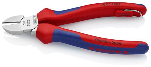 KNIPEX（ｸﾆﾍﾟｯｸｽ） 160mm 電工ニッパー(落下防止付) 7005160T