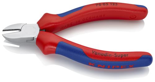 KNIPEX（ｸﾆﾍﾟｯｸｽ） 125mm 電工ニッパー(ｸﾞﾘｯﾌﾟ付/ﾒｯｷ) 7005125