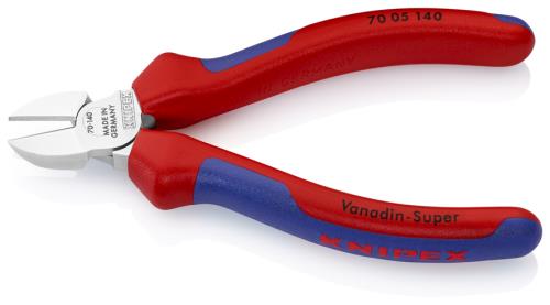 KNIPEX（ｸﾆﾍﾟｯｸｽ） 140mm 電工ニッパー(ｸﾞﾘｯﾌﾟ付/ﾒｯｷ) 7005140