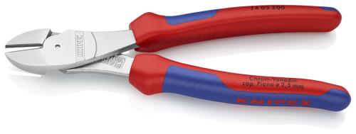 KNIPEX（ｸﾆﾍﾟｯｸｽ） 200mm 強力型ニッパー(ｸﾞﾘｯﾌﾟ付/ﾒｯｷ) 7405200