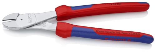 KNIPEX（ｸﾆﾍﾟｯｸｽ） 250mm 強力型ニッパー(ｸﾞﾘｯﾌﾟ付/ﾒｯｷ) 7405250