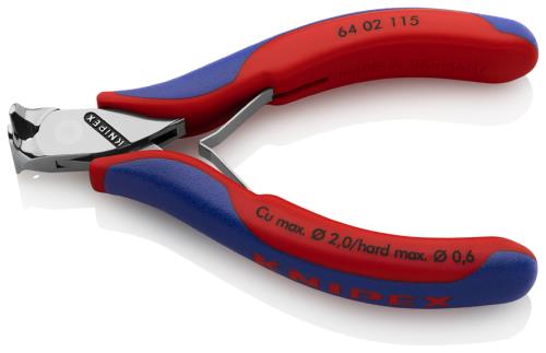 KNIPEX（ｸﾆﾍﾟｯｸｽ） 115mm 精密用エンドニッパー(ｸﾞﾘｯﾌﾟ･ﾊﾞﾈ付) 6402115