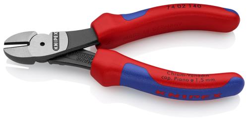 KNIPEX（ｸﾆﾍﾟｯｸｽ） 140mm 強力型ニッパー(ｸﾞﾘｯﾌﾟ付) 7402140