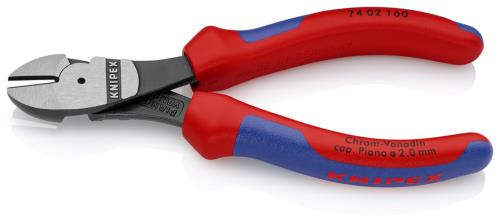 KNIPEX（ｸﾆﾍﾟｯｸｽ） 160mm 強力型ニッパー(ｸﾞﾘｯﾌﾟ付) 7402160