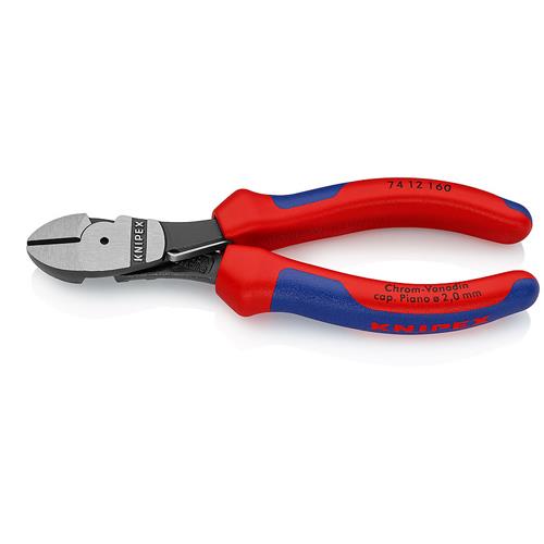 KNIPEX（ｸﾆﾍﾟｯｸｽ） 160mm 強力型ニッパー(ｸﾞﾘｯﾌﾟ･ﾊﾞﾈ付) 74 12 160