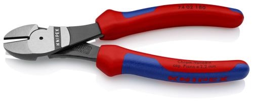 KNIPEX（ｸﾆﾍﾟｯｸｽ） 180mm 強力型ニッパー(ｸﾞﾘｯﾌﾟ付) 7402180