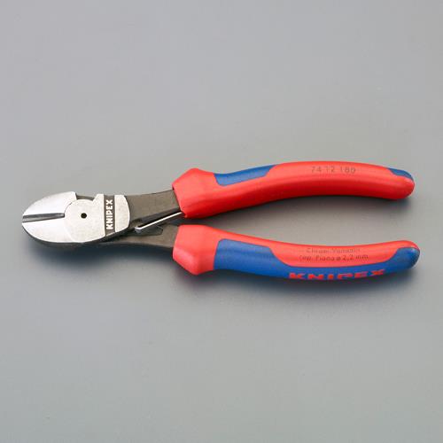 KNIPEX（ｸﾆﾍﾟｯｸｽ） 180mm 強力型ニッパー(ｸﾞﾘｯﾌﾟ･ﾊﾞﾈ付) 74 12 180