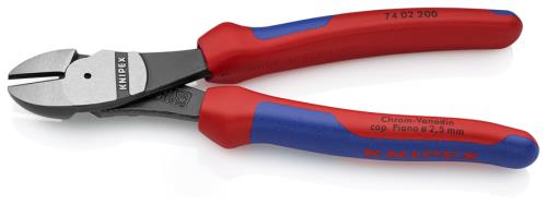 KNIPEX（ｸﾆﾍﾟｯｸｽ） 200mm 強力型ニッパー(ｸﾞﾘｯﾌﾟ付) 7402200