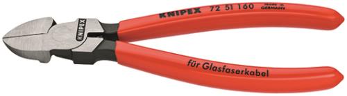 KNIPEX（ｸﾆﾍﾟｯｸｽ） 160mm ニッパー(光ﾌｧｲﾊﾞｰ用) 7251160