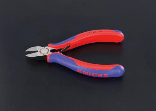 KNIPEX（ｸﾆﾍﾟｯｸｽ） 125mm ニッパー･ﾌﾟﾗｽﾃｨｯｸ用(ｸﾞﾘｯﾌﾟ付) 7202125