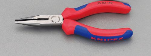 KNIPEX（ｸﾆﾍﾟｯｸｽ） 140mm ラジオペンチ(ｸﾞﾘｯﾌﾟ付/ﾒｯｷ) 2505140