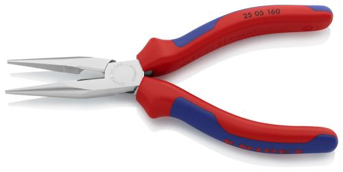 KNIPEX（ｸﾆﾍﾟｯｸｽ） 160mm ラジオペンチ(ｸﾞﾘｯﾌﾟ付/ﾒｯｷ) 2505160