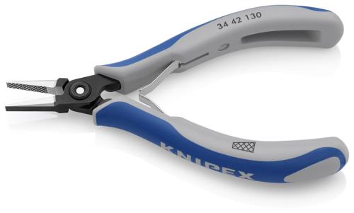 KNIPEX（ｸﾆﾍﾟｯｸｽ） 135mm 精密用プライヤー(ｸﾞﾘｯﾌﾟ付/平) 3442130