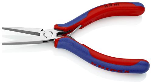 KNIPEX（ｸﾆﾍﾟｯｸｽ） 145mm 精密用プライヤー(ｸﾞﾘｯﾌﾟ付/平) 3552145