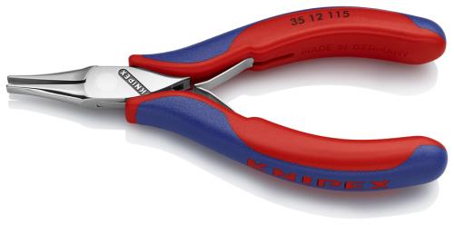 KNIPEX（ｸﾆﾍﾟｯｸｽ） 115mm 精密用プライヤー(ｸﾞﾘｯﾌﾟ付/平) 3512115