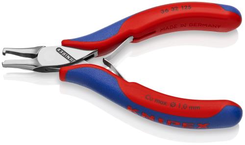 KNIPEX（ｸﾆﾍﾟｯｸｽ） 125mm ｴﾚｸﾄﾛﾆｸｽ用プライヤー(ｸﾞﾘｯﾌﾟ付) 3632125