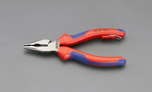 KNIPEX（ｸﾆﾍﾟｯｸｽ） 145mm ﾆｰﾄﾞﾙﾉｰｽﾞﾍﾟﾝﾁ(ｸﾞﾘｯﾌﾟ付/落下防止) 0822145T