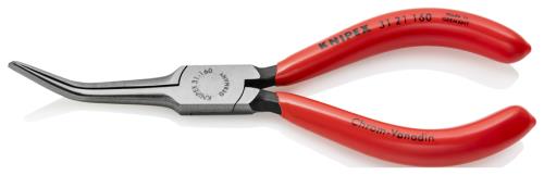 KNIPEX（ｸﾆﾍﾟｯｸｽ） 160mm ニードルノーズプライヤー(先曲) 3121160