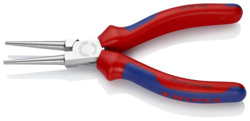 KNIPEX（ｸﾆﾍﾟｯｸｽ） 140mm ﾛﾝｸﾞﾗｳﾝﾄﾞﾉｰｽﾞﾌﾟﾗｲﾔｰ(ｸﾞﾘｯﾌﾟ付/ﾒｯｷ) 3035140